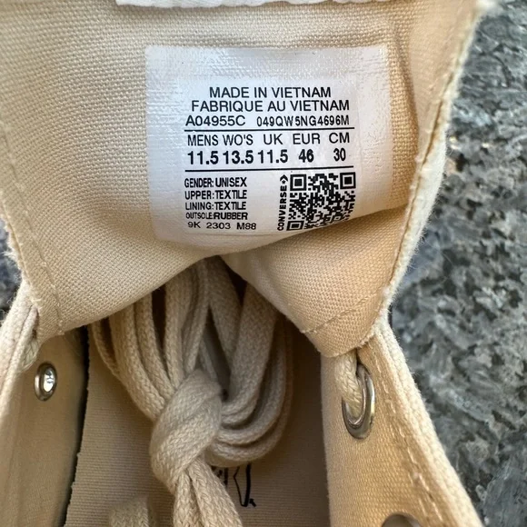 Converse Rick Owens x DRKSHDW DBL DRKSTAR Chuck 70 Low 'Natural Ivory' Men 11.5